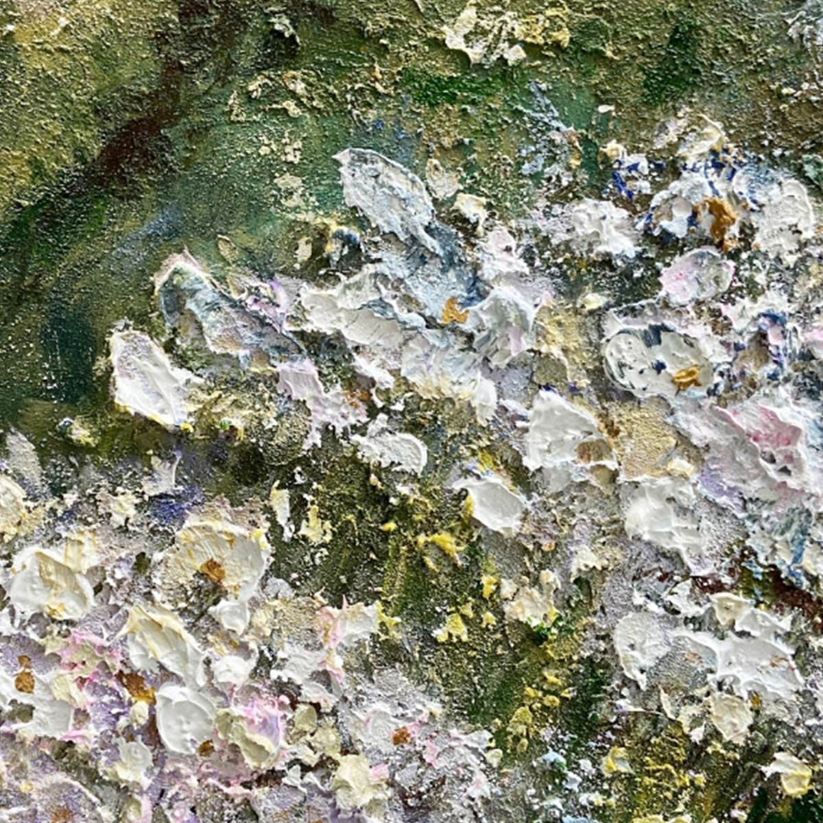 WILDFLOWER FIELD TRIPTYCH: Impressionist Landscape Painting Set of 3 - Image 6