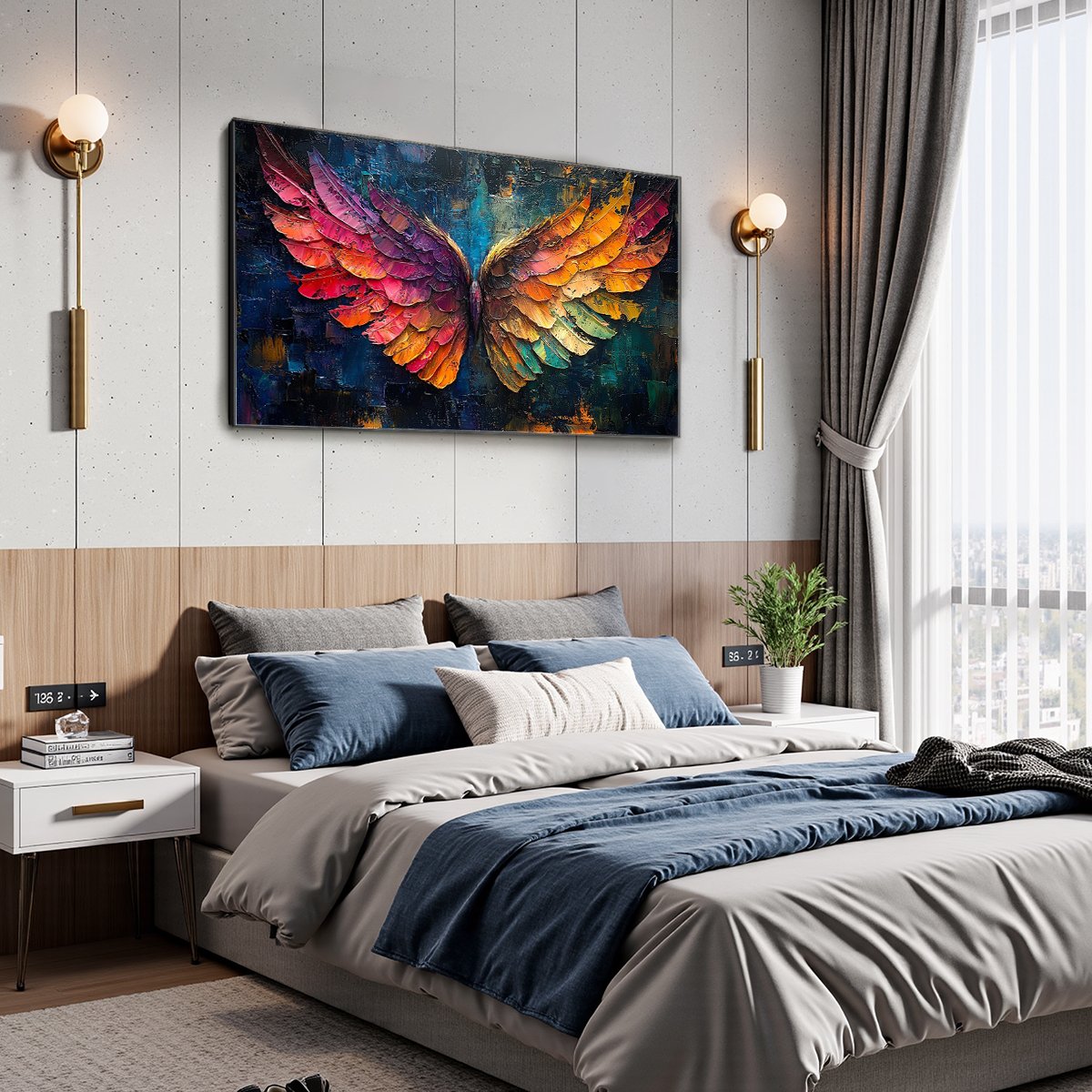 WINGS OF ASCENSION: Textured Abstract Oil Painting - Image 4
