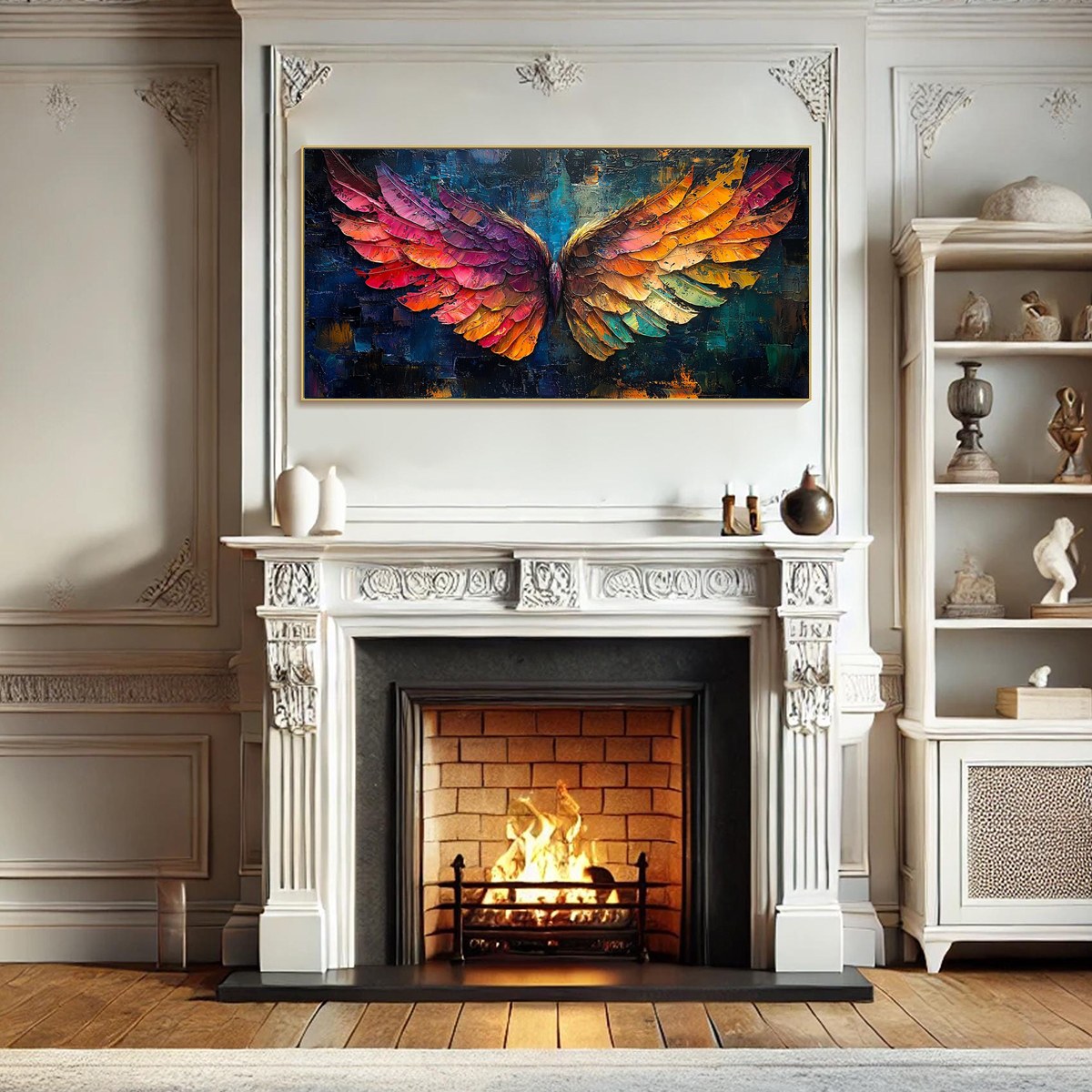WINGS OF ASCENSION: Textured Abstract Oil Painting - Image 7