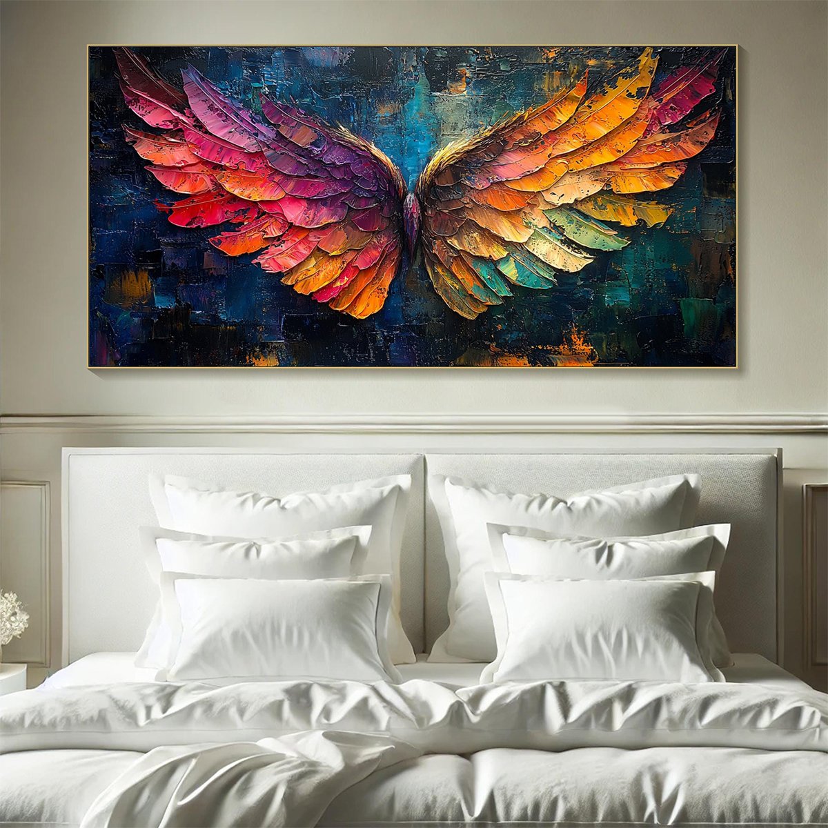 WINGS OF ASCENSION: Textured Abstract Oil Painting - Image 2