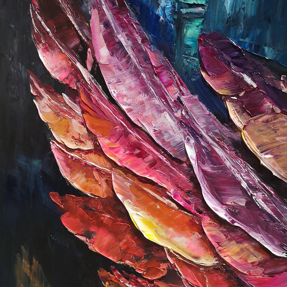 WINGS OF ASCENSION: Textured Abstract Oil Painting - Image 5