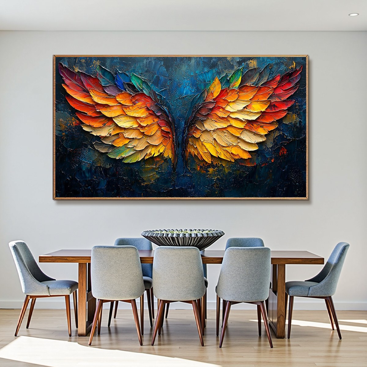 WINGS OF FIRE: Textured Abstract Oil Painting - Image 2