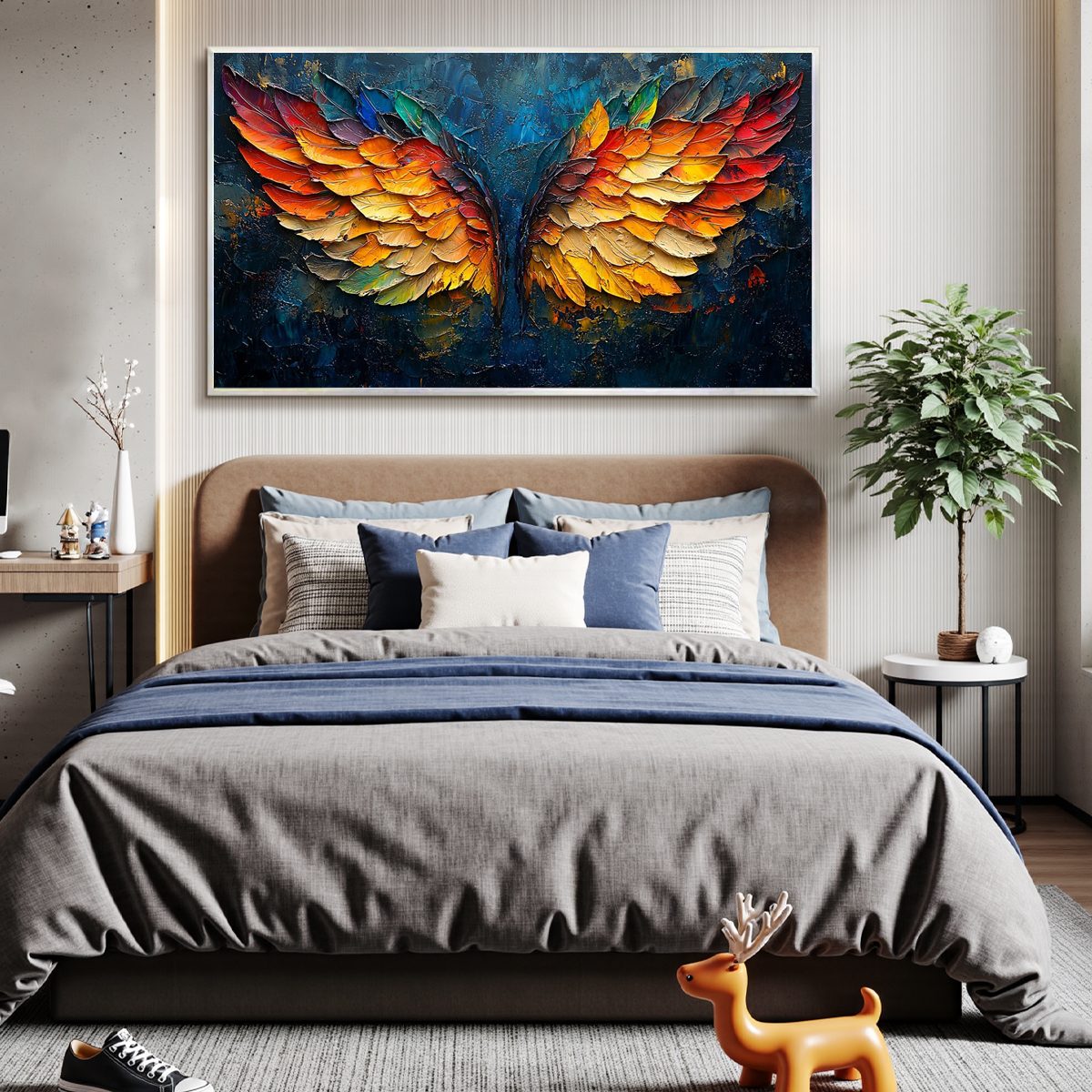 WINGS OF FIRE: Textured Abstract Oil Painting - Image 7