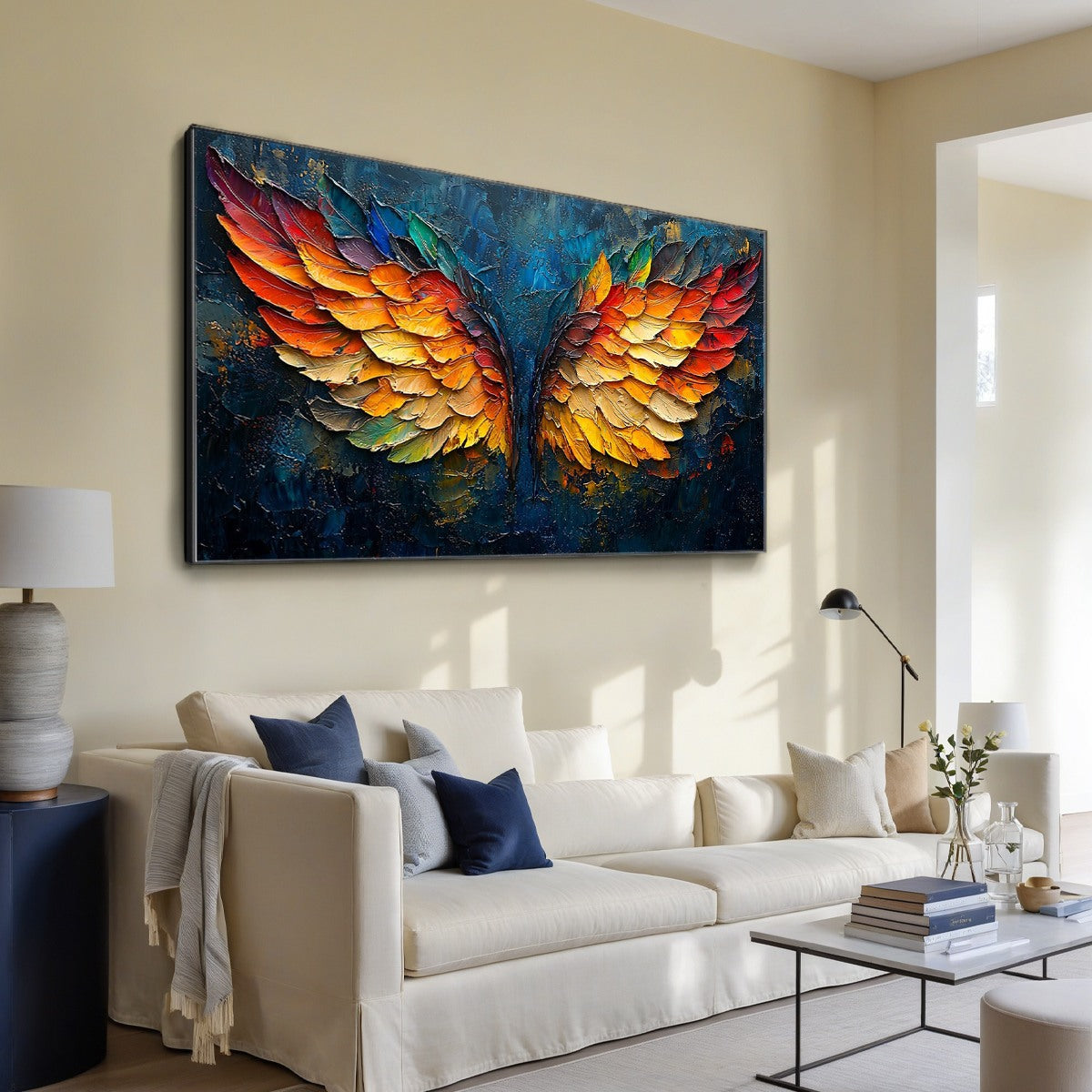 WINGS OF FIRE: Textured Abstract Oil Painting - Image 4