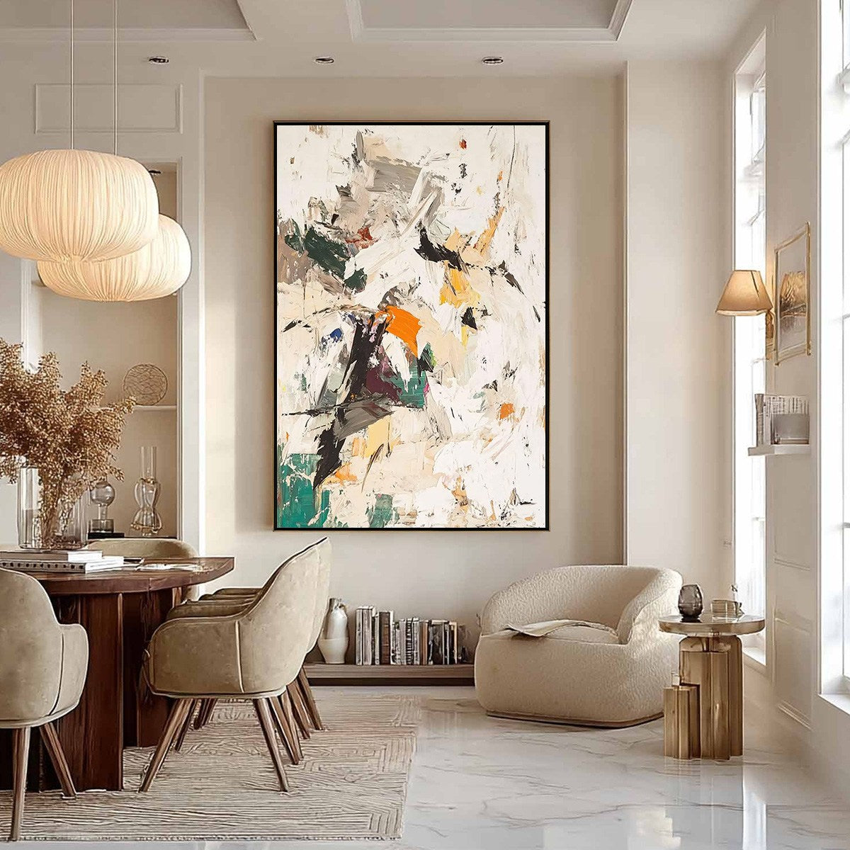 WINTER'S KISS: Textured Abstract Impasto Oil Painting - Image 2