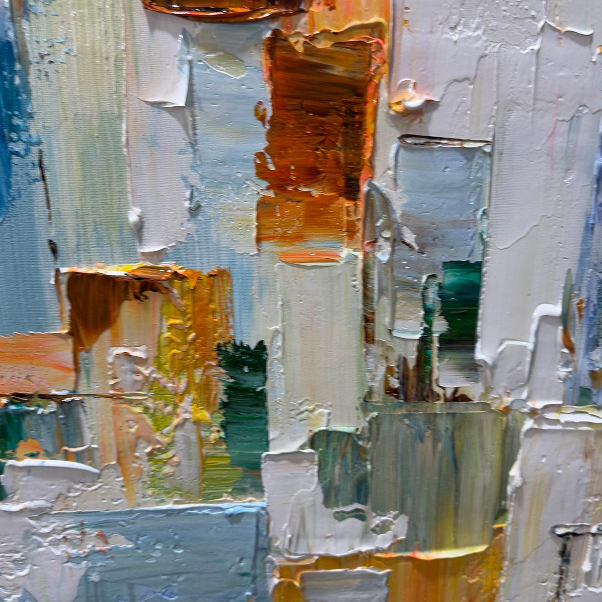 WINTER'S WHISPER: Textured Abstract Oil Painting - Image 6