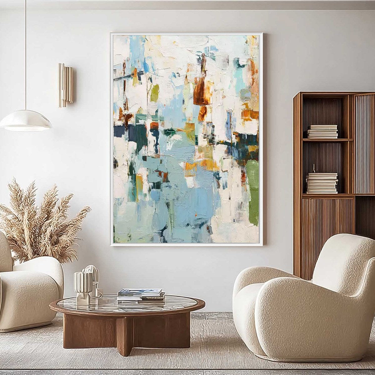 WINTER'S WHISPER: Textured Abstract Oil Painting - Image 8