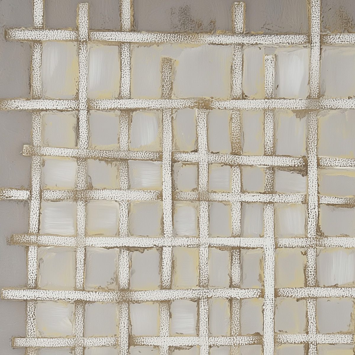 WOVEN TRANQUILITY Minimalist Textured Beige Abstract Oil Painting - Image 6
