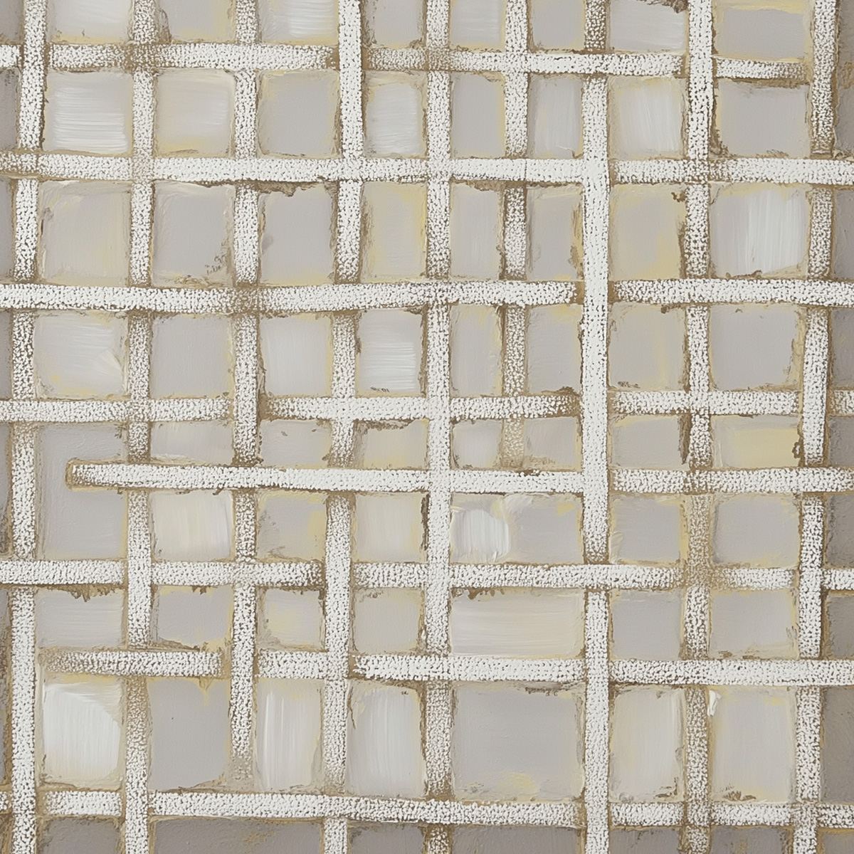 WOVEN TRANQUILITY Minimalist Textured Beige Abstract Oil Painting - Image 8