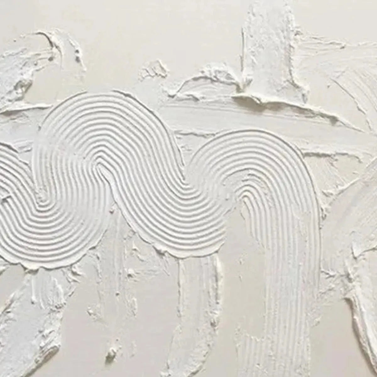 WHITE TEXTURED ABSTRACT: Textured Abstract Painting in White - Image 8