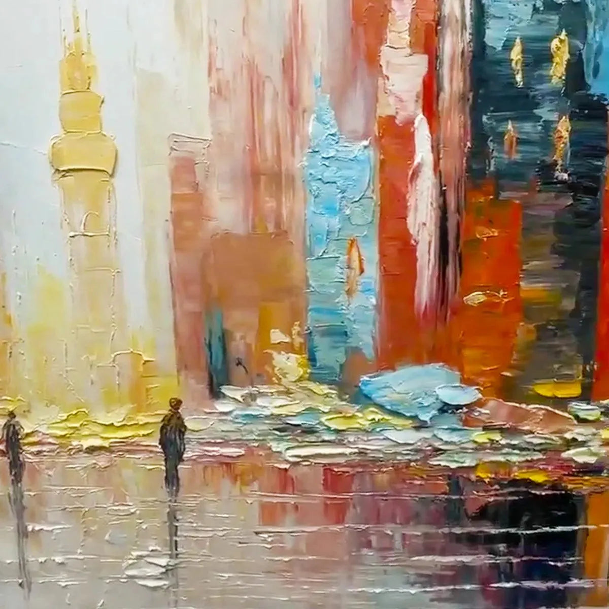 CITY MARKET: Colorful Cityscape Painting - Image 8