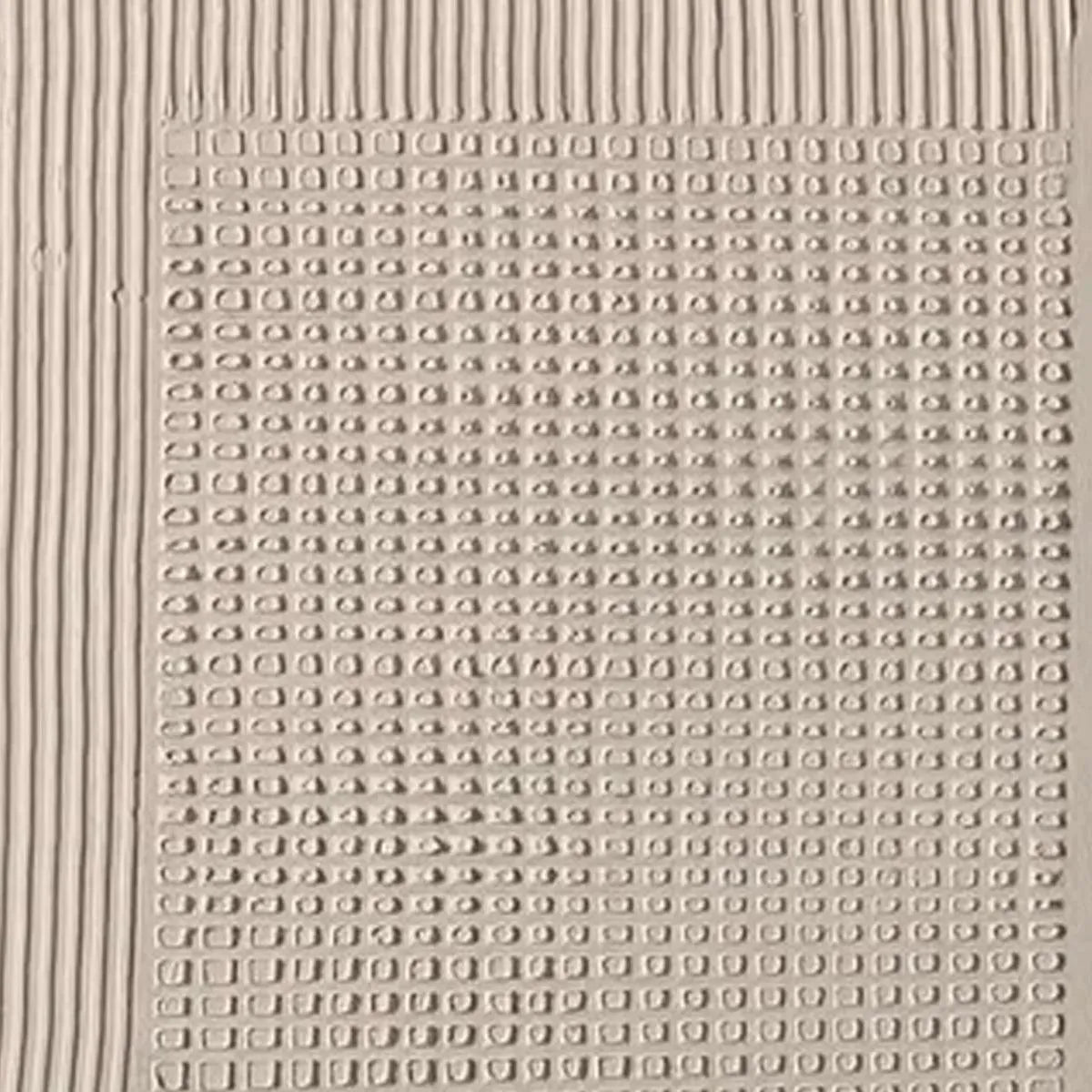 TEXTURED GRID DUO: Set of 2 Textured Abstract Paintings in Beige - Image 3