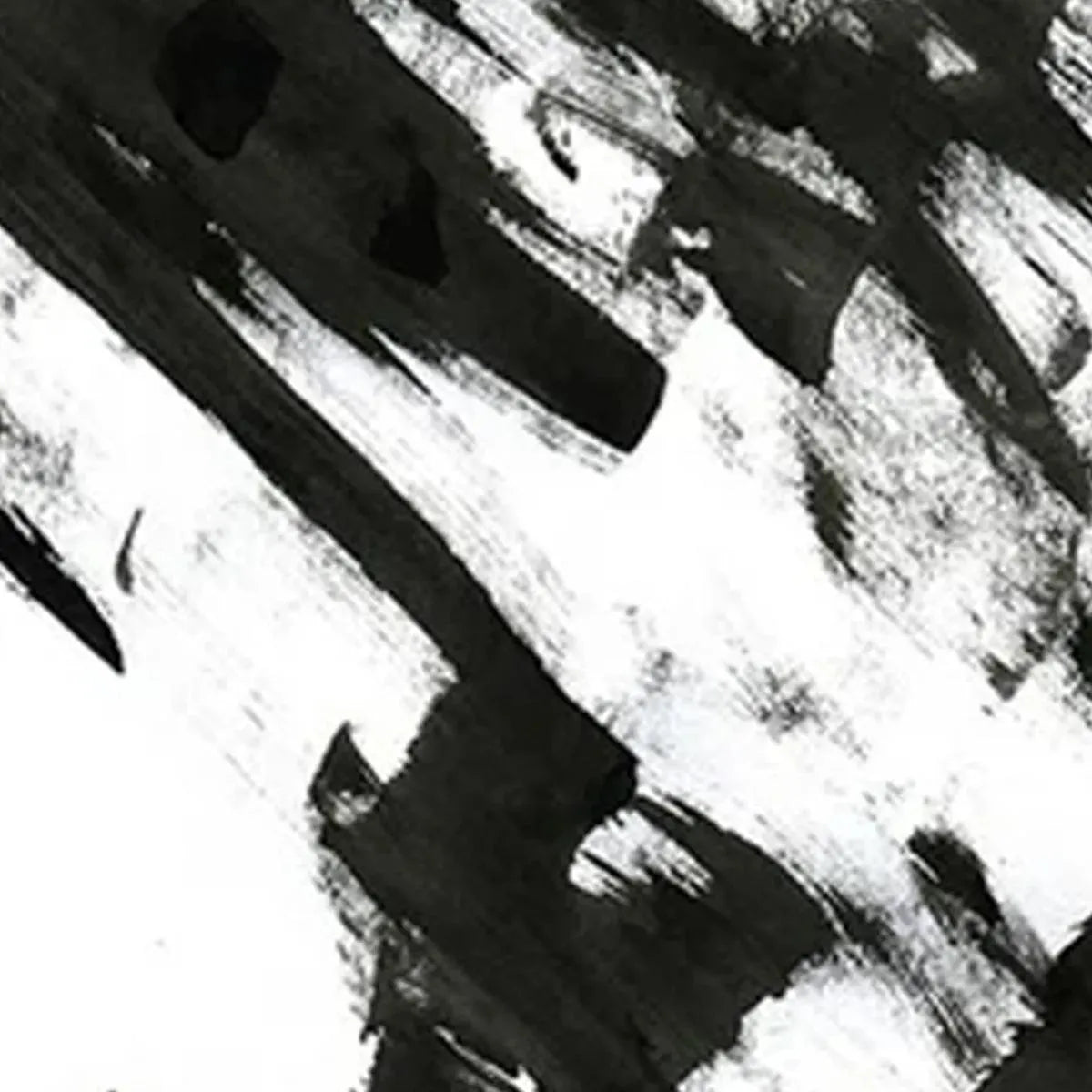 BLACK & WHITE ABSTRACT TRIPTYCH: Abstract Painting Set of 3, Vertical Wall Art - Image 3