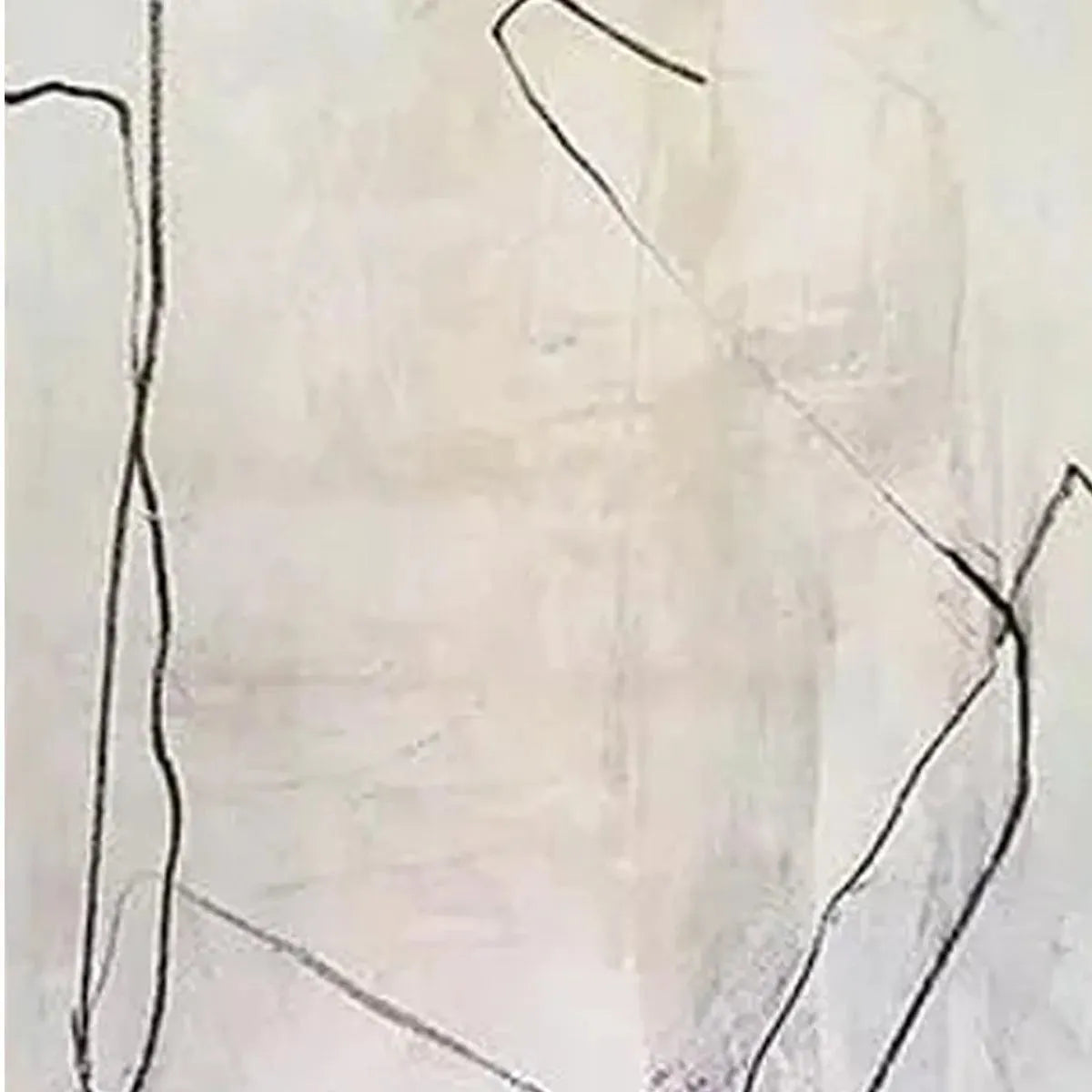 MINIMALIST ABSTRACT DIPTYCH: Beige Abstract Painting Set of 2 - Image 3