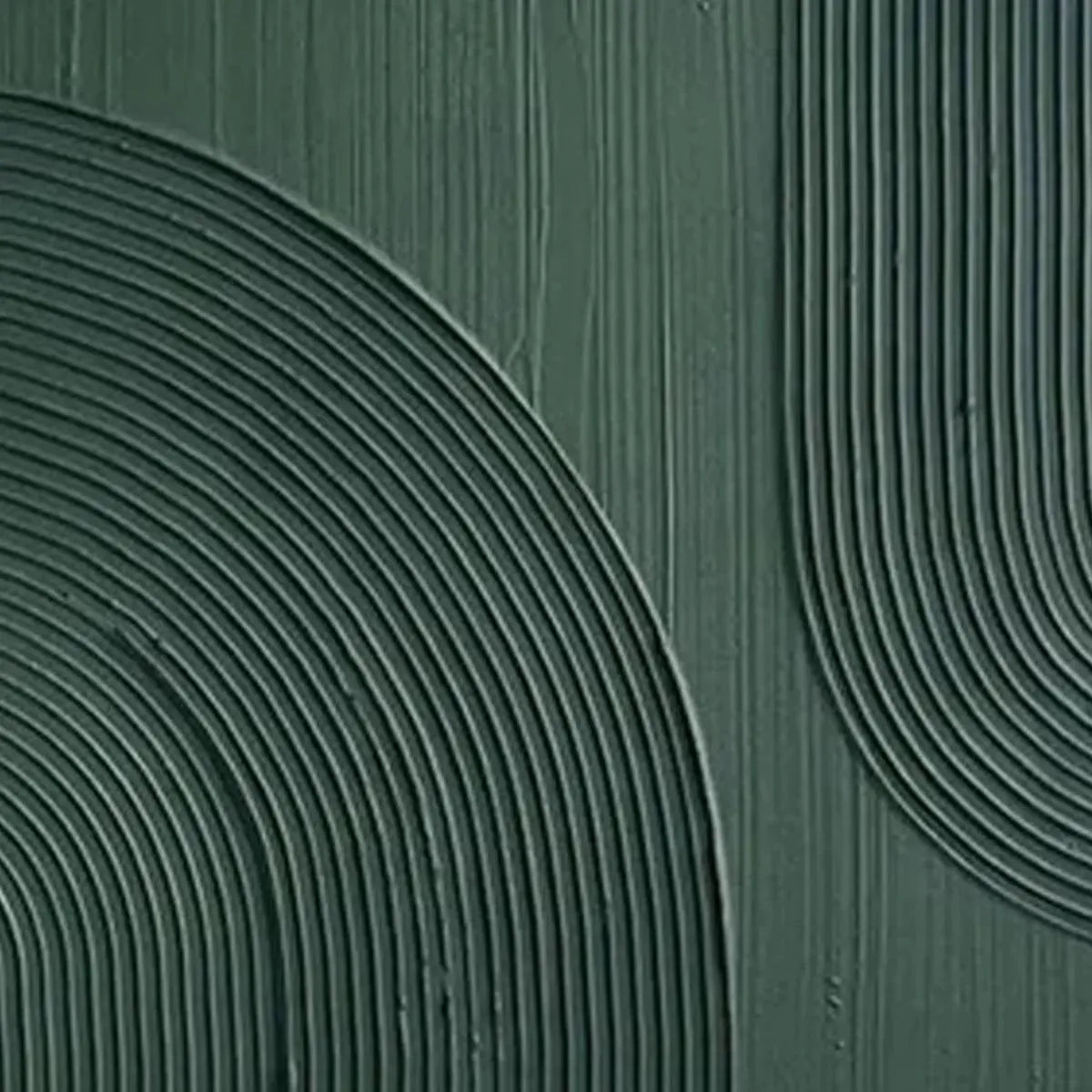 GREEN TEXTURED ARCHES DIPTYCH: Textured Abstract Painting Set of 2, Square Wall Art - Image 3