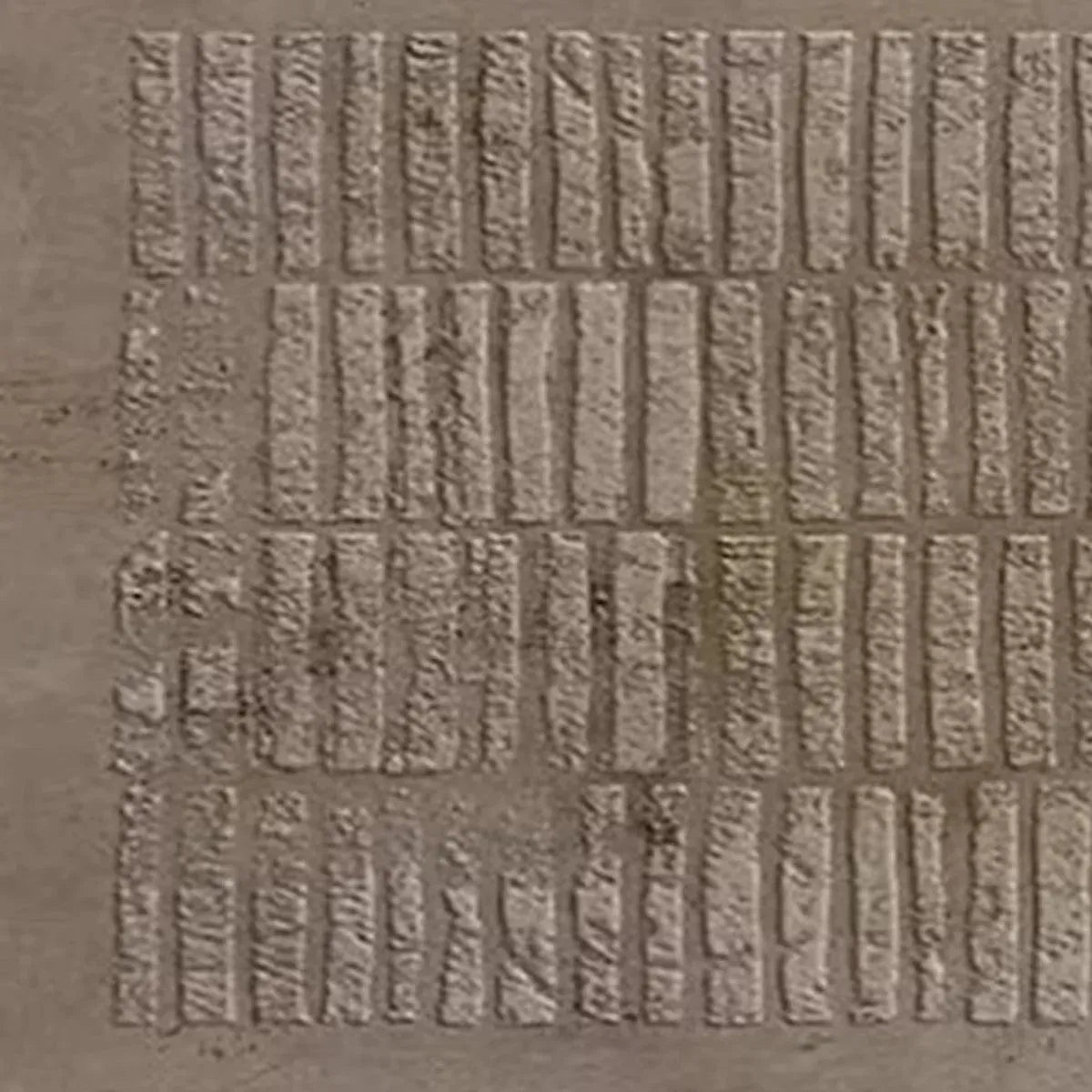 TEXTURED RECTANGLE ARRAY: Minimalist Textured Painting in Brown - Image 6