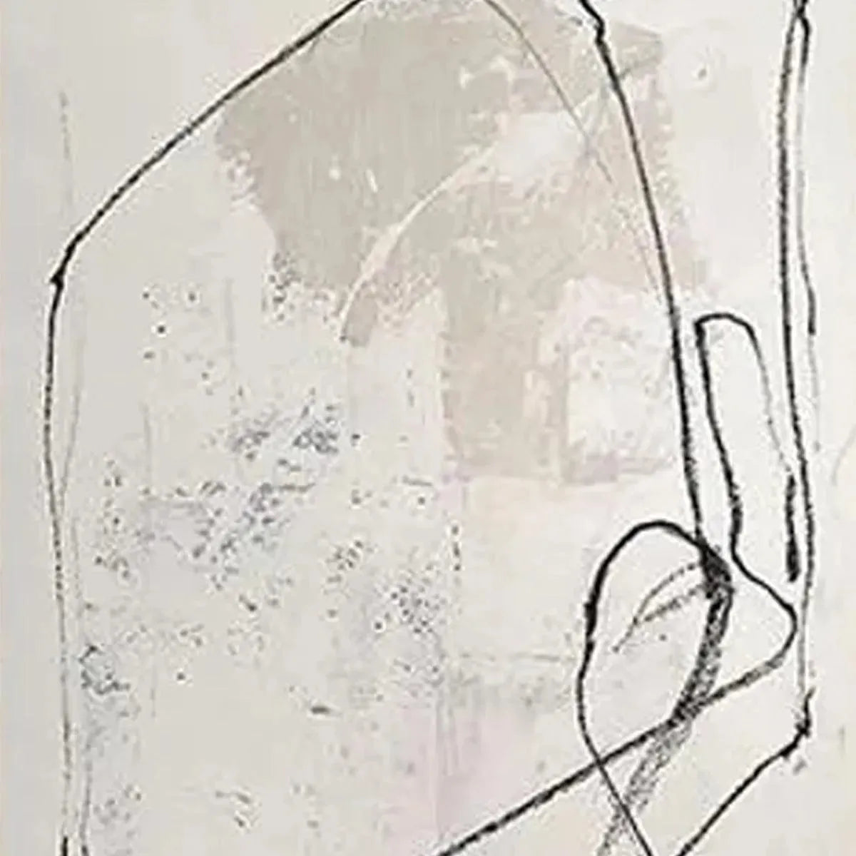 MINIMALIST ABSTRACT DIPTYCH: Beige Abstract Painting Set of 2 - Image 7