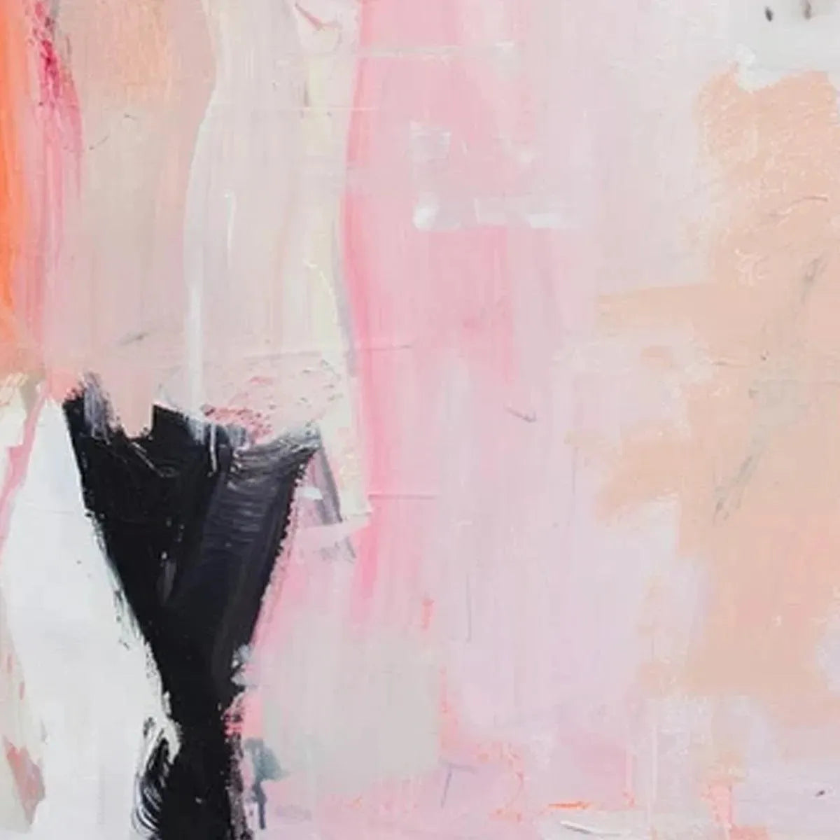 PINK ABSTRACT: Figurative Painting, Pastel Wall Art, Modern Decor, Vertical Canvas - Image 5