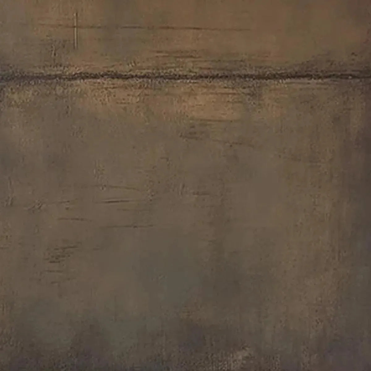 UMBER ABSTRACT LANDSCAPE: Abstract Painting in Brown - Image 3