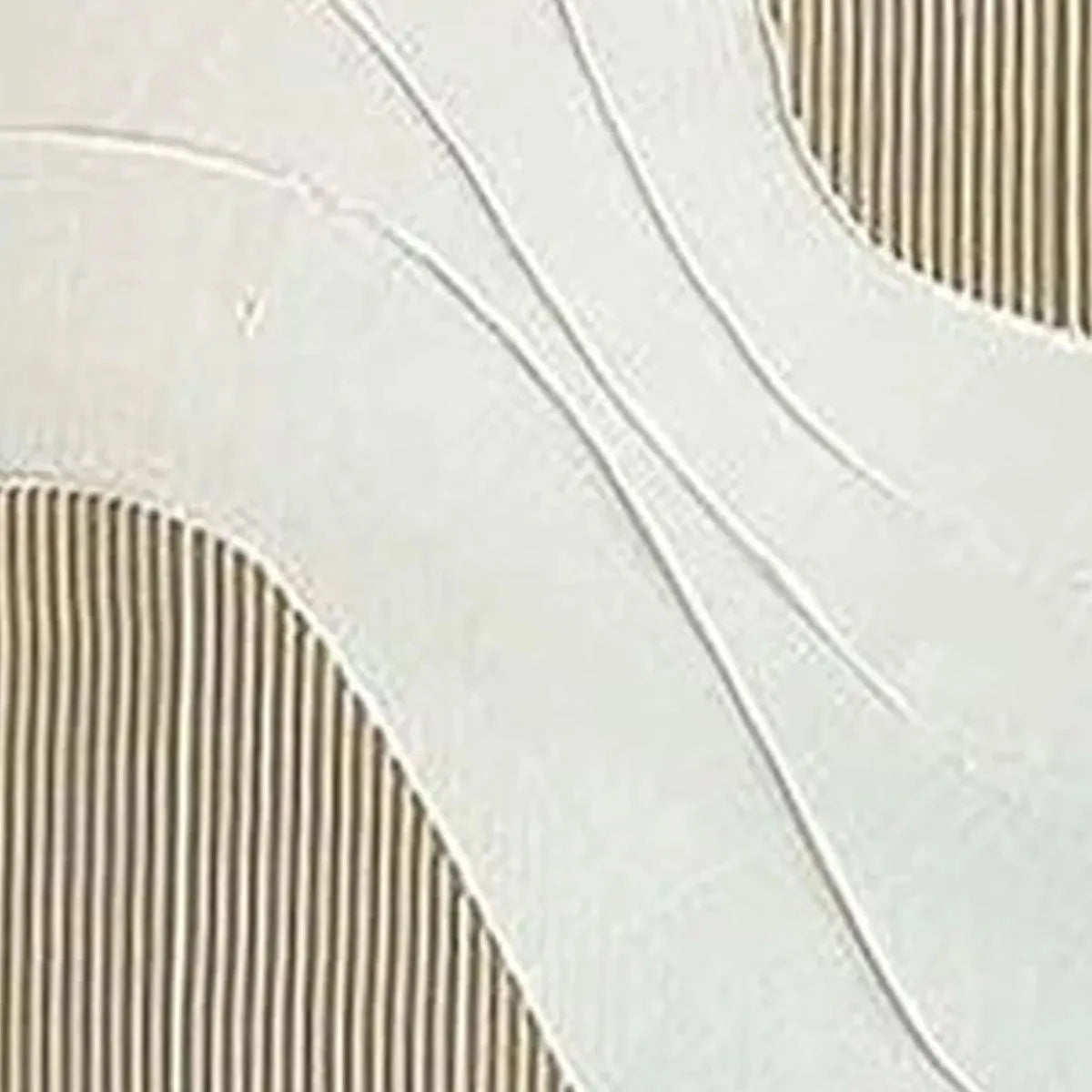 TEXTURED WHITE LINES DIPTYCH: Minimalist Textured Painting Set of 2, Square Wall Art - Image 3