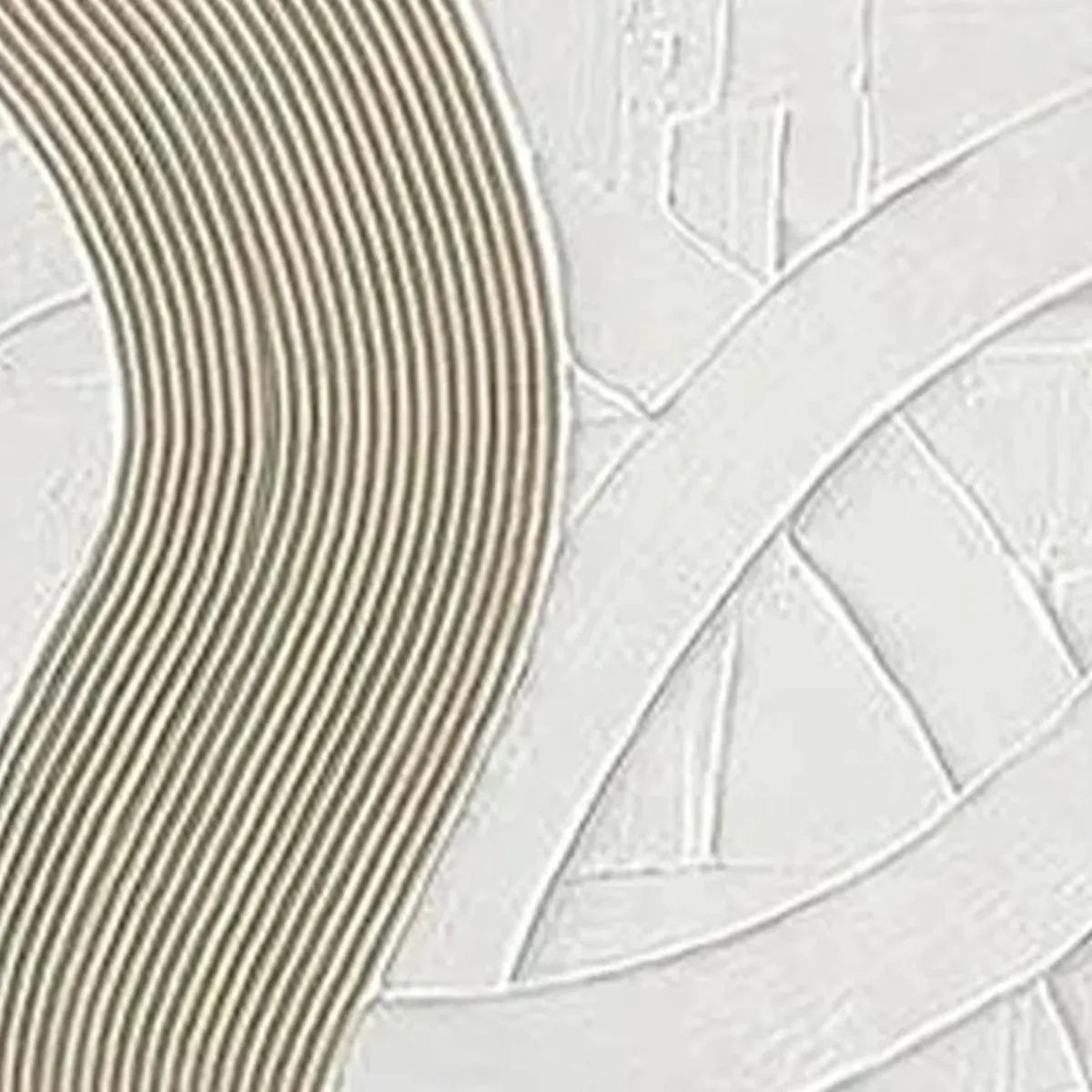 TEXTURED WHITE LINES DIPTYCH: Minimalist Textured Painting Set of 2, Square Wall Art - Image 8