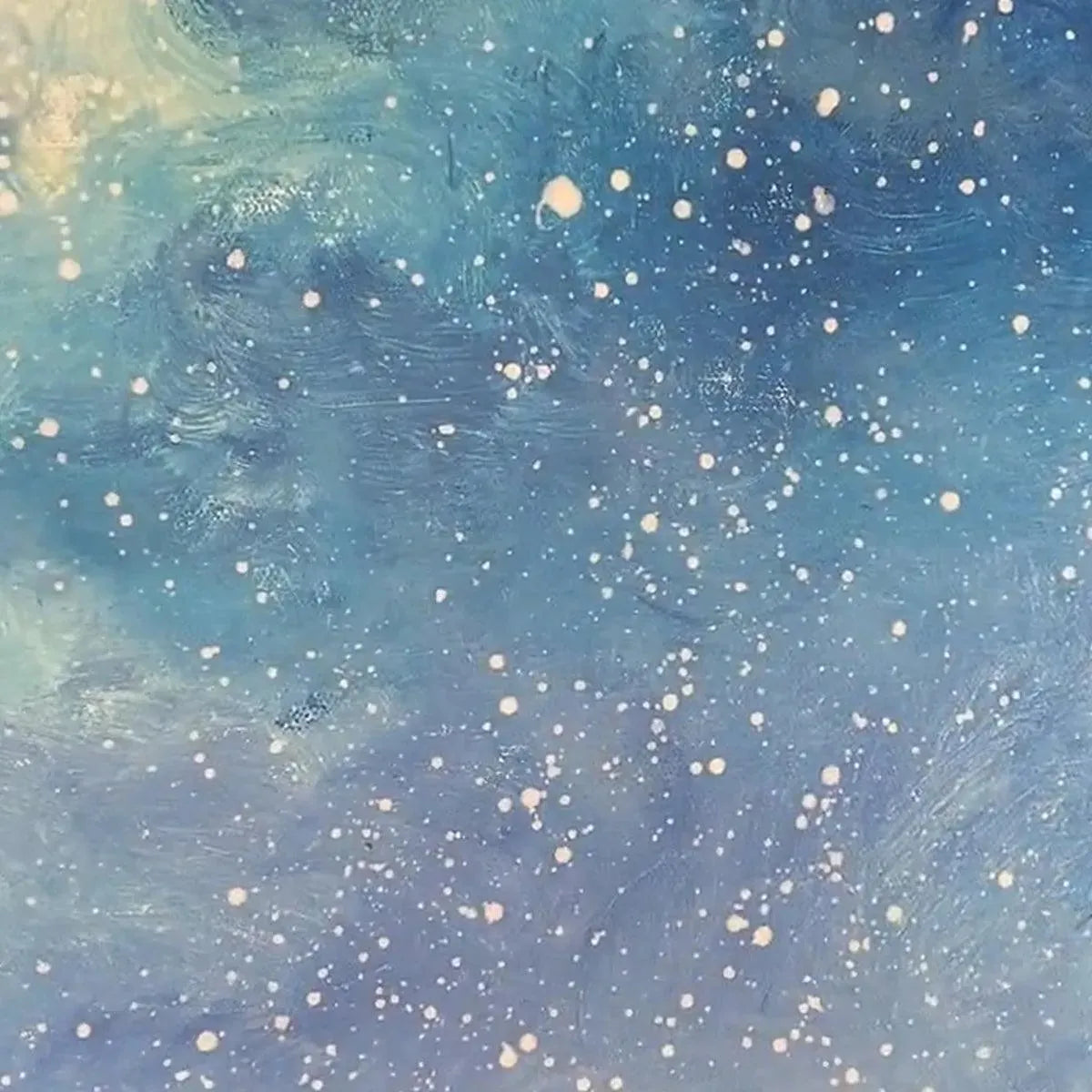 CELESTIAL DREAMSCAPE: Nightscape Painting, Starry Sky Wall Art, Panoramic Landscape, Horizontal Canvas - Image 3