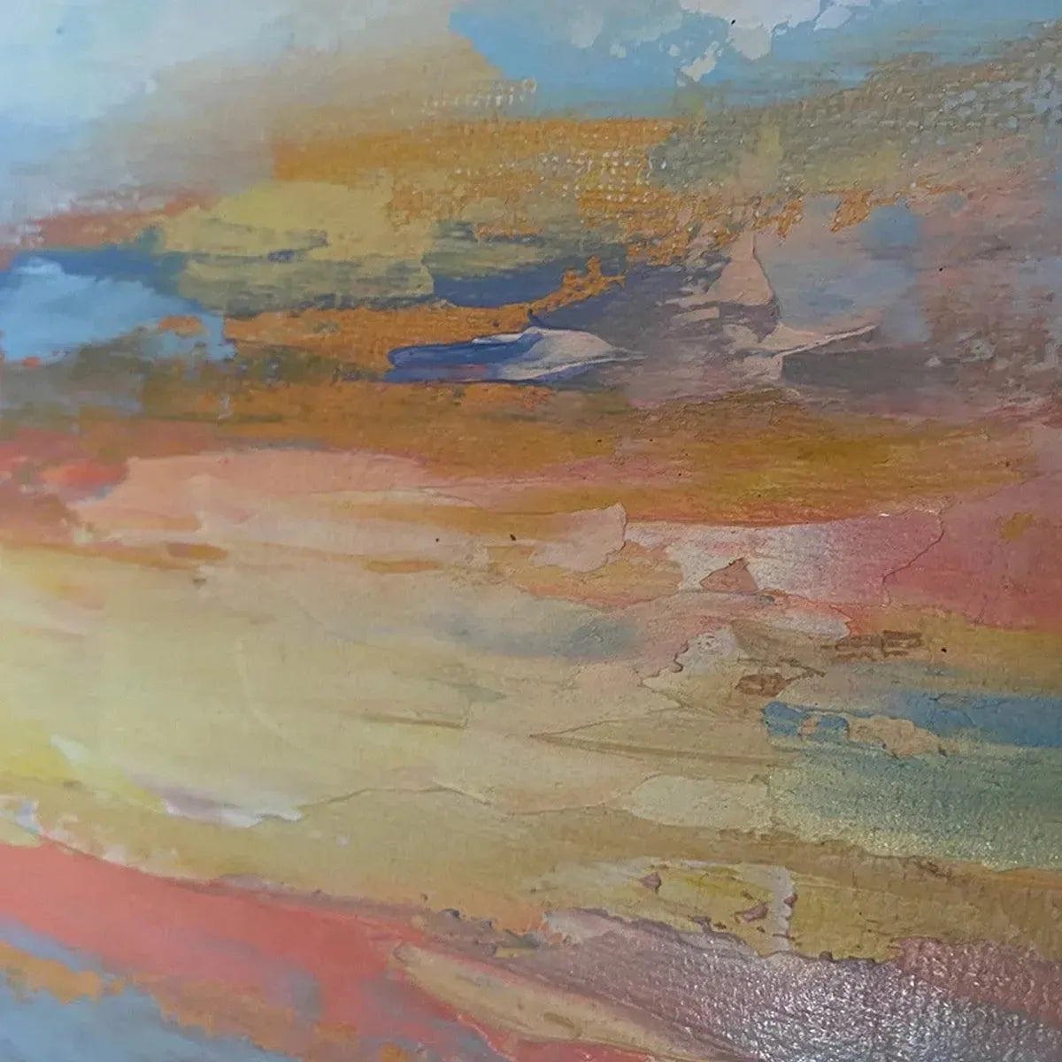 GOLDEN HOUR SEASCAPE: Ocean Painting, Sunset Wall Art, Impasto Texture, Vertical Canvas - Image 3