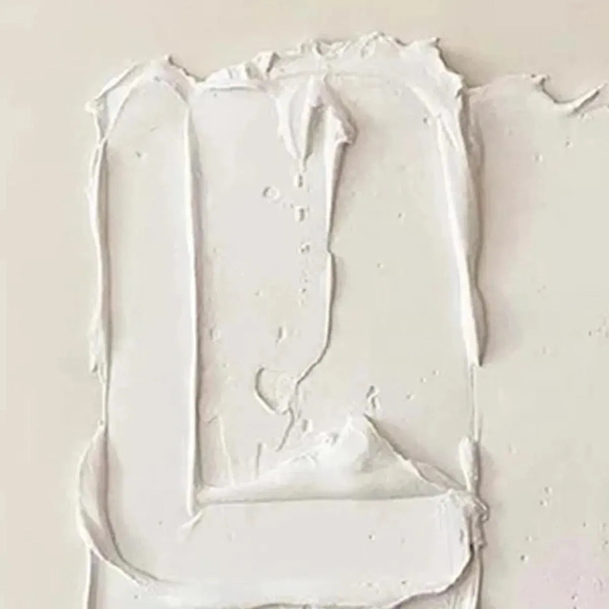 WHITE TEXTURED RELIEF: Textured Abstract Painting in White - Image 7