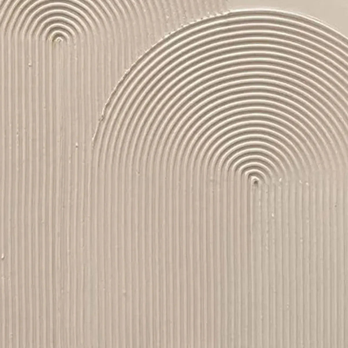TEXTURED RAINBOW: Minimalist Textured Painting in Beige - Image 3