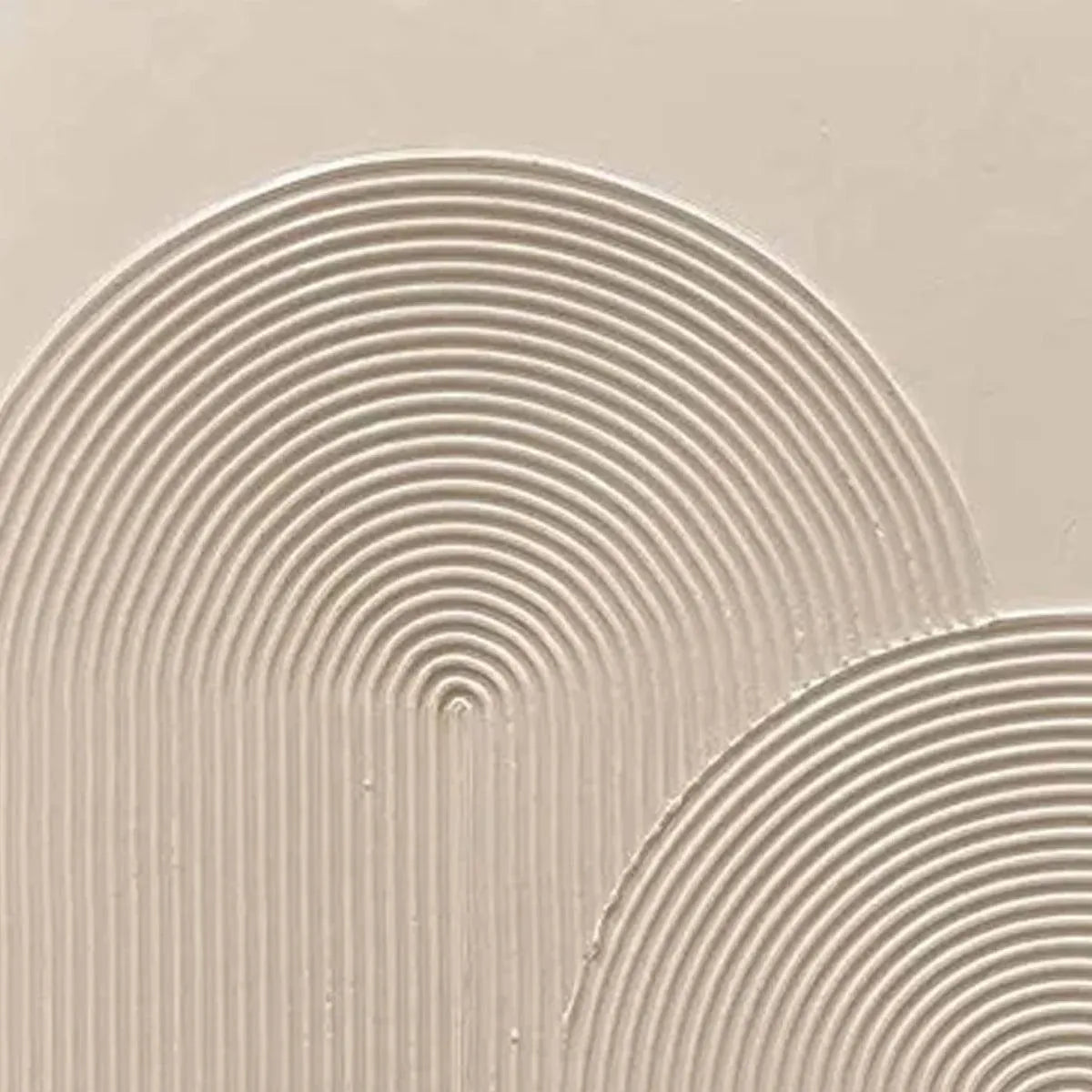 TEXTURED RAINBOW: Minimalist Textured Painting in Beige - Image 6