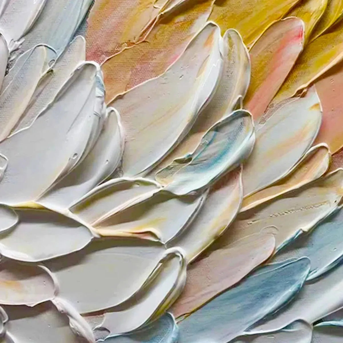 PETAL WHIRL: Textured Floral Painting in Neutral Tones - Image 6
