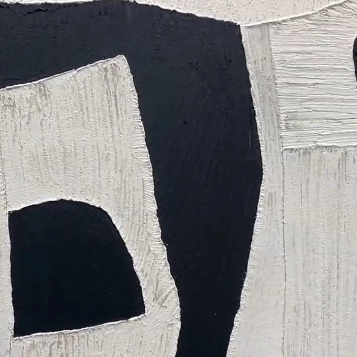 BLACK AND WHITE ABSTRACT: Minimalist Abstract Painting - Image 3