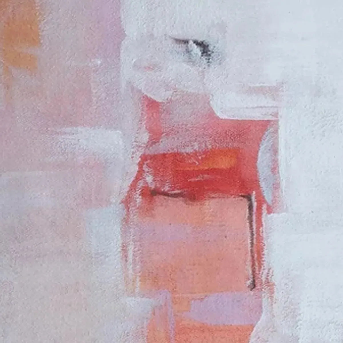 BLUSHING DAWN: Pink Abstract Painting, Textured Wall Art, Vertical Canvas, Minimalist Decor - Image 3