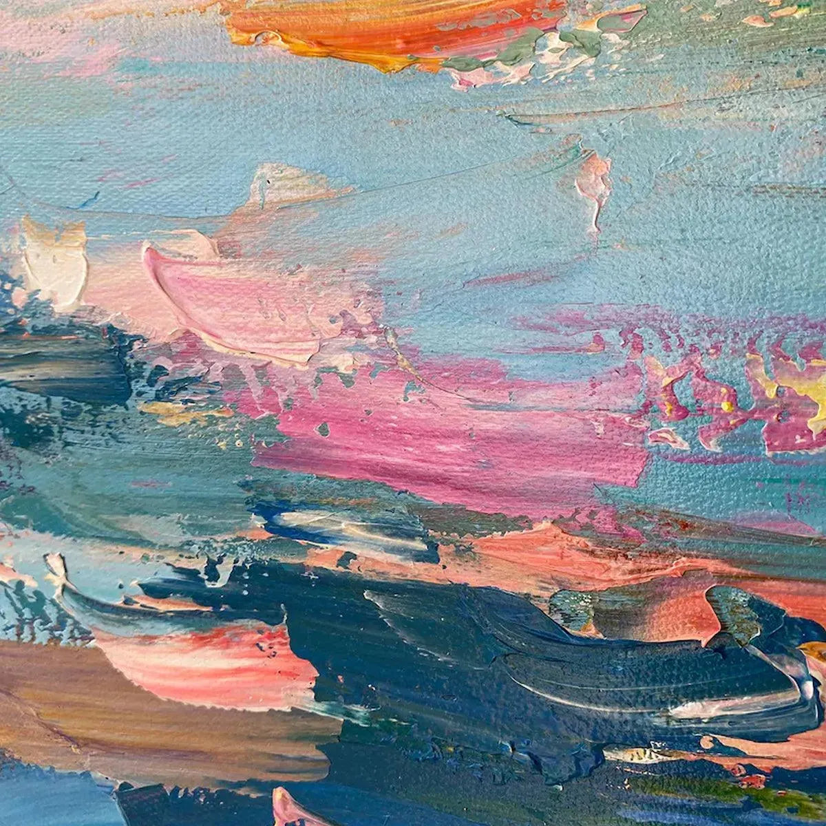 SAILING AT SUNSET: Colorful Seascape Painting, Textured Wall Art, Vertical Canvas, Beach Decor - Image 3