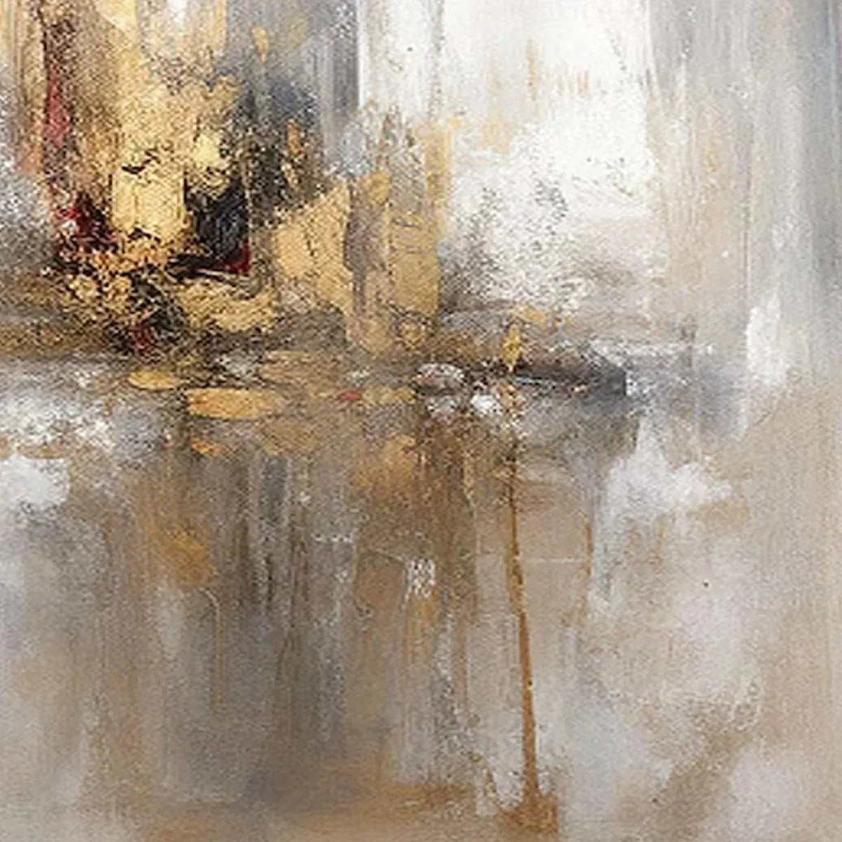 GOLDEN ABSTRACT: Textured Abstract Painting, Vertical Wall Art - Image 5