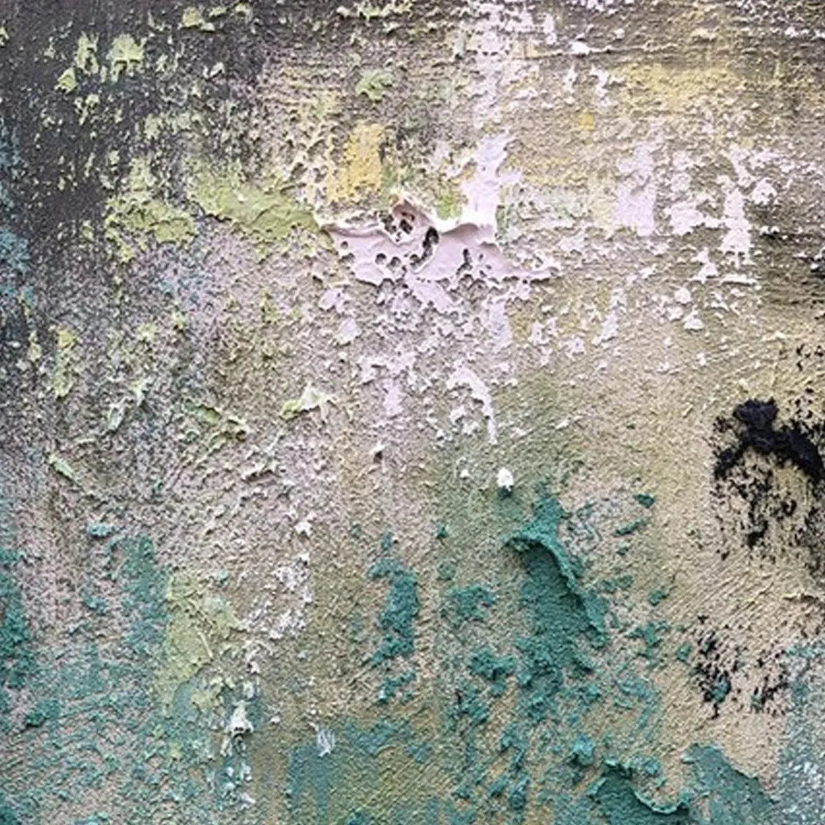 TEXTURED GREEN ABSTRACT: Impasto Abstract Painting, Vertical Wall Art - Image 3
