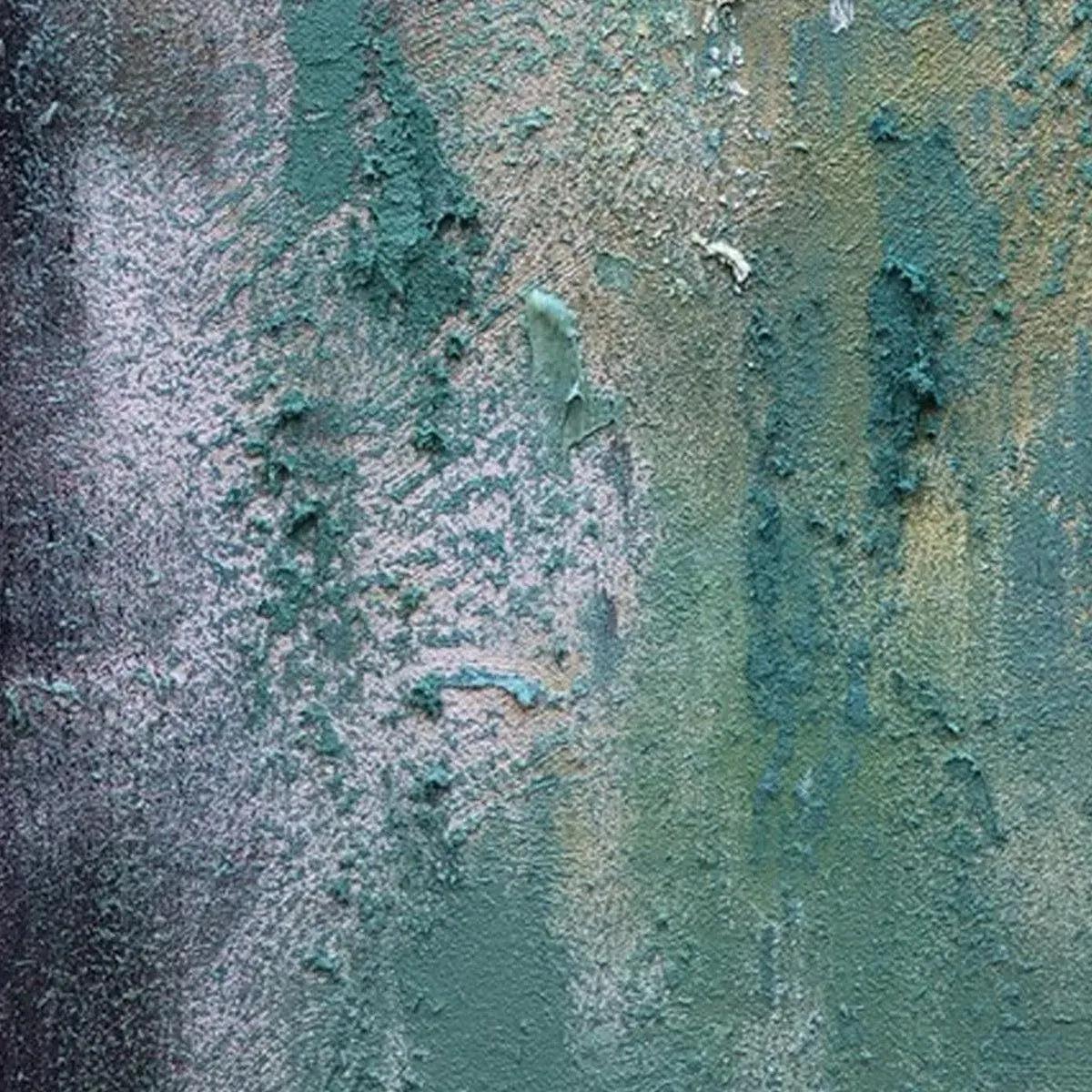 TEXTURED GREEN ABSTRACT: Impasto Abstract Painting, Vertical Wall Art - Image 5