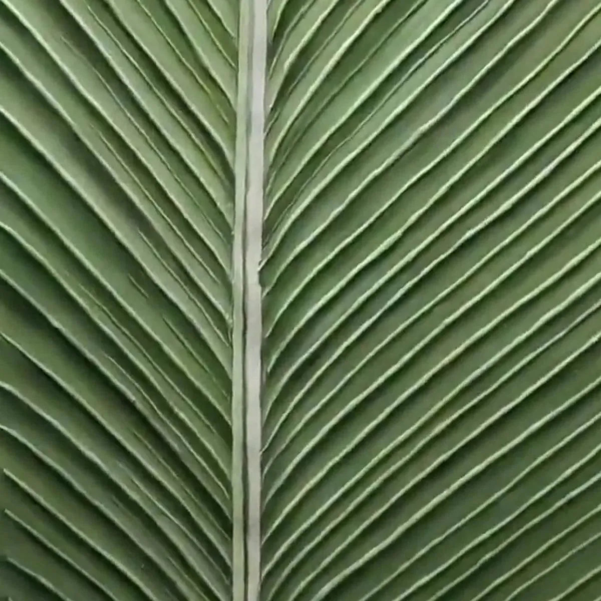 TROPICAL SERENITY: Minimalist Botanical Painting, Green Leaf Wall Art, Vertical Canvas - Image 3
