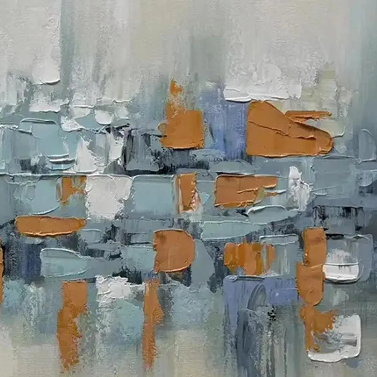 URBAN ABSTRACT: Textured Abstract Painting, Modern Wall Art, Panoramic Canvas, Office Decor - Image 8