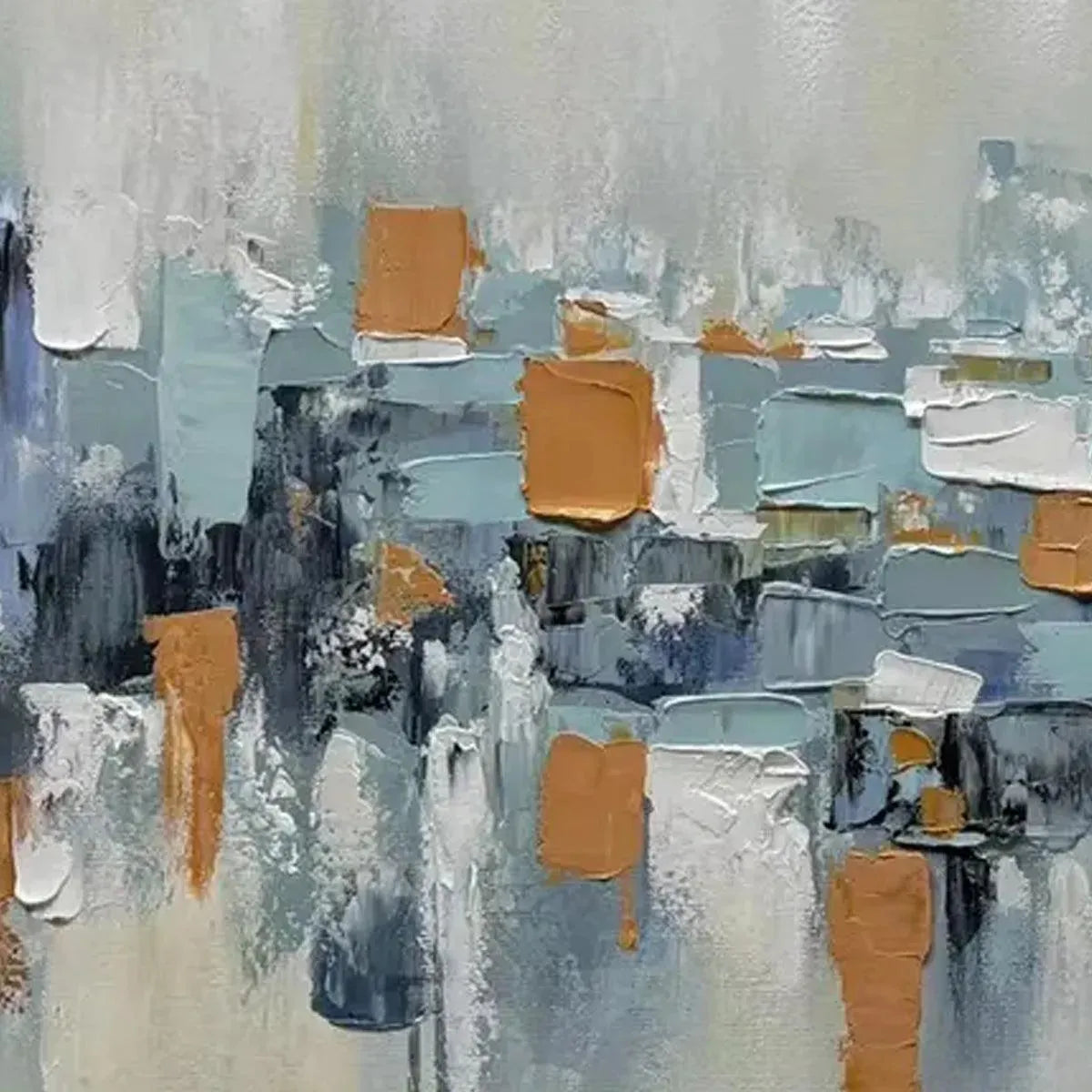 URBAN ABSTRACT: Textured Abstract Painting, Modern Wall Art, Panoramic Canvas, Office Decor - Image 3