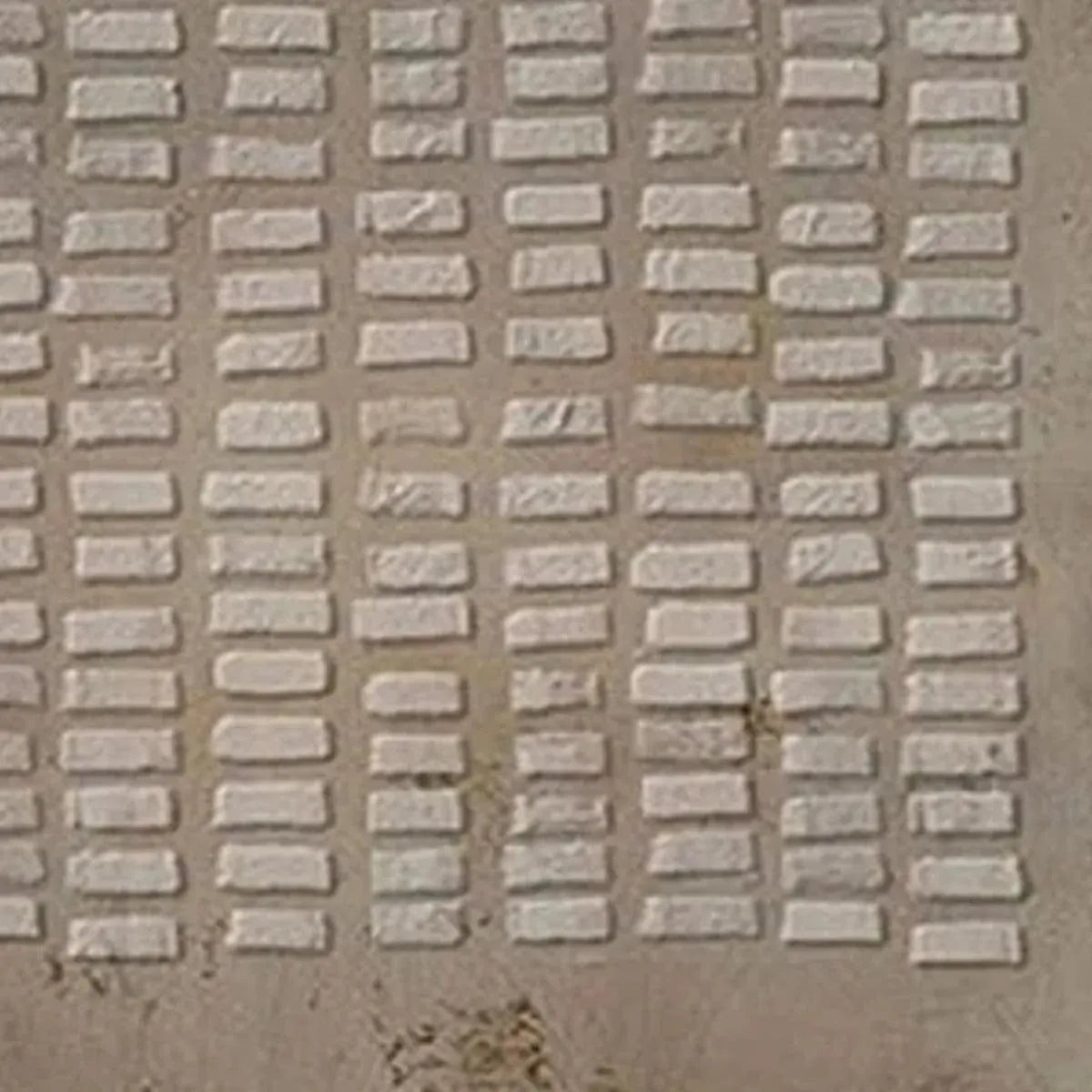 TEXTURED BEIGE GRID: Minimalist Textured Painting - Image 3
