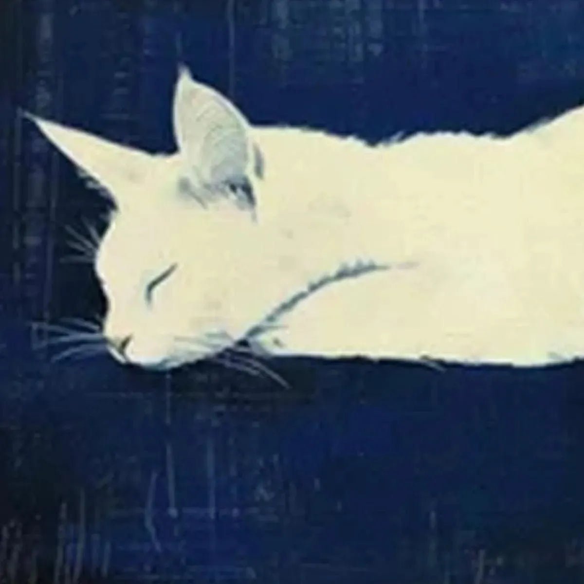 SLEEPING WHITE CAT PANORAMIC: Cat Painting, Panoramic Wall Art, Pet Portrait - Image 6