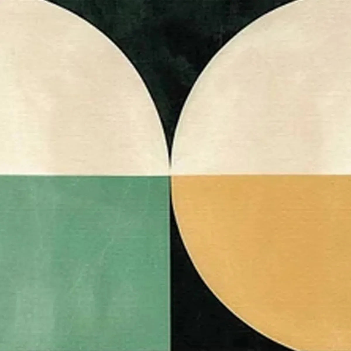 GREEN GEOMETRIC PANORAMIC: Abstract Painting, Panoramic Wall Art, Minimalist Decor - Image 4