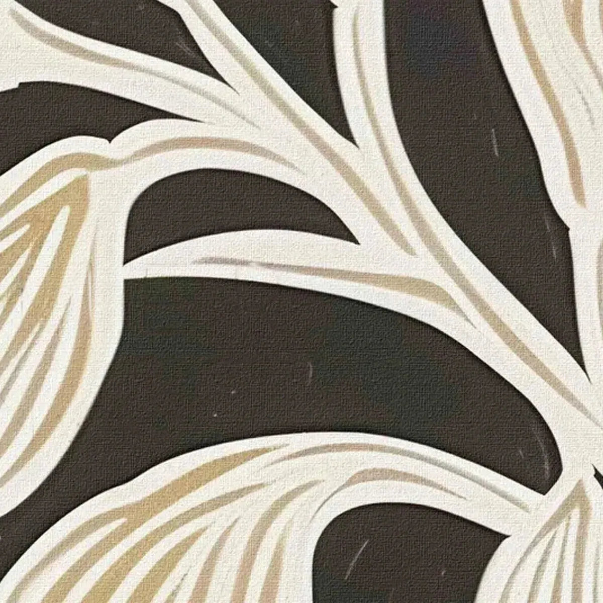 GOLDEN FLORAL PANORAMIC: Floral Painting, Panoramic Wall Art, Black and Gold Decor - Image 3