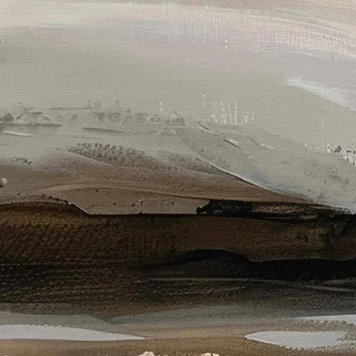 MISTY MOUNTAIN LAKE PANORAMIC: Landscape Painting, Panoramic Wall Art - Image 10