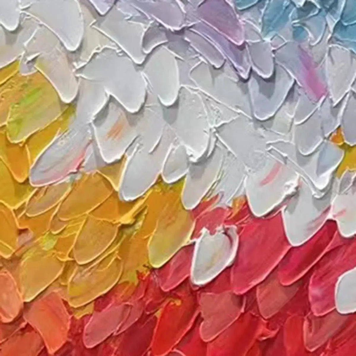 CHROMATIC FLOW: Colorful Abstract Painting, Textured Impasto, Panoramic Canvas, Modern Wall Art - Image 8