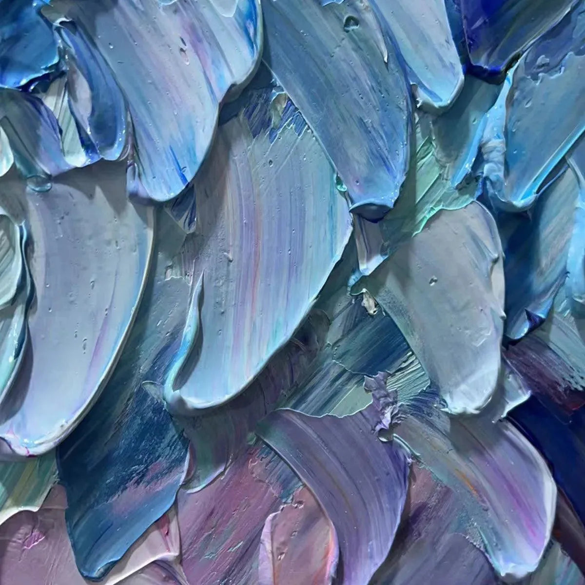 CHROMATIC FLOW: Colorful Abstract Painting, Textured Impasto, Panoramic Canvas, Modern Wall Art - Image 3