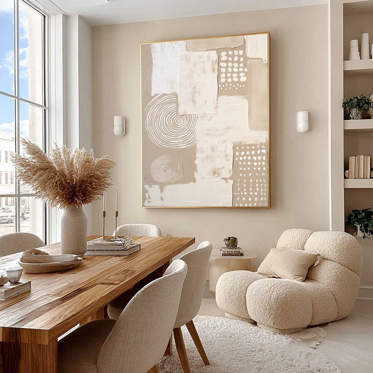 ZENITH: Textured Wabi-Sabi Abstract Painting in Neutral Tones - Image 7