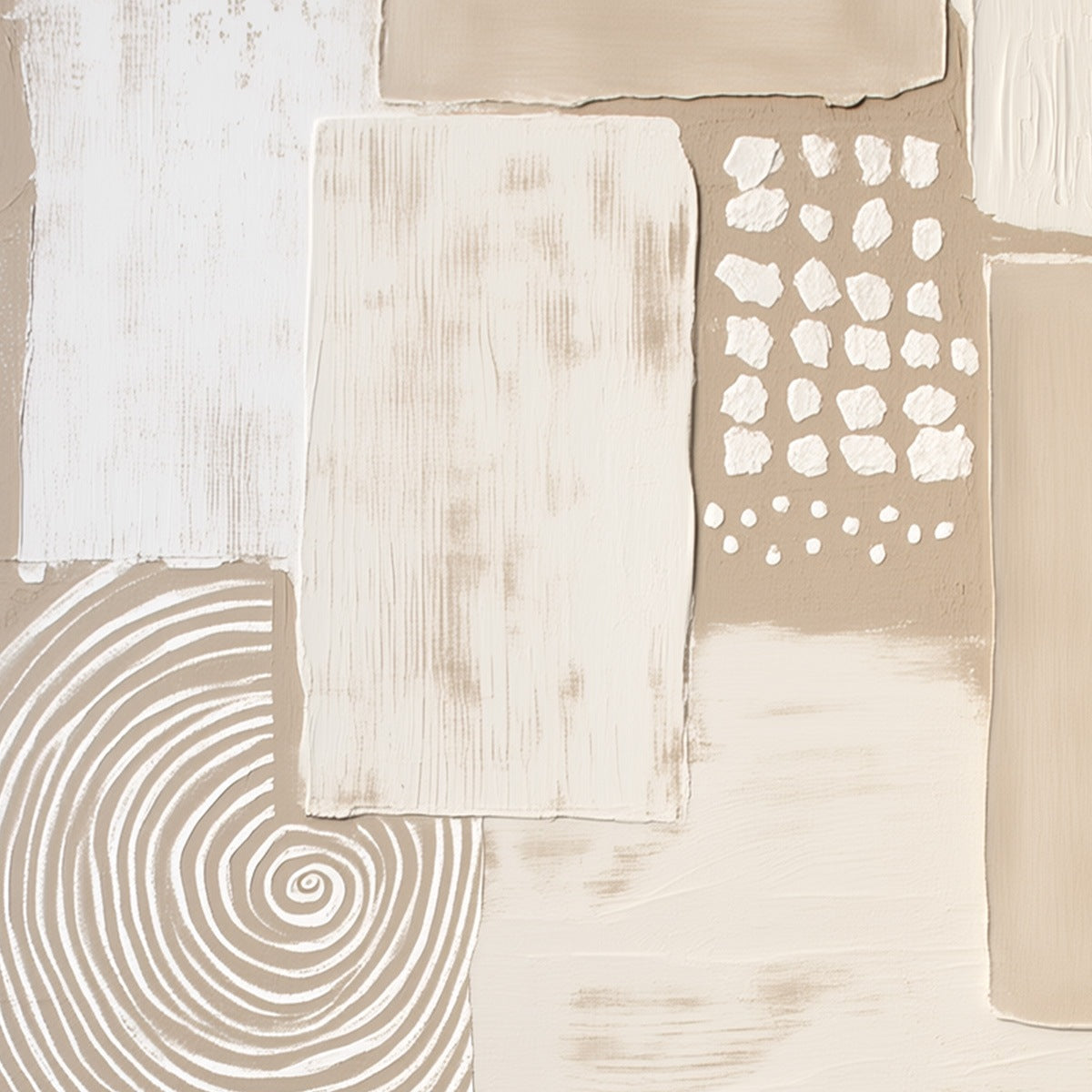 ZENITH: Textured Wabi-Sabi Abstract Painting in Neutral Tones - Image 3