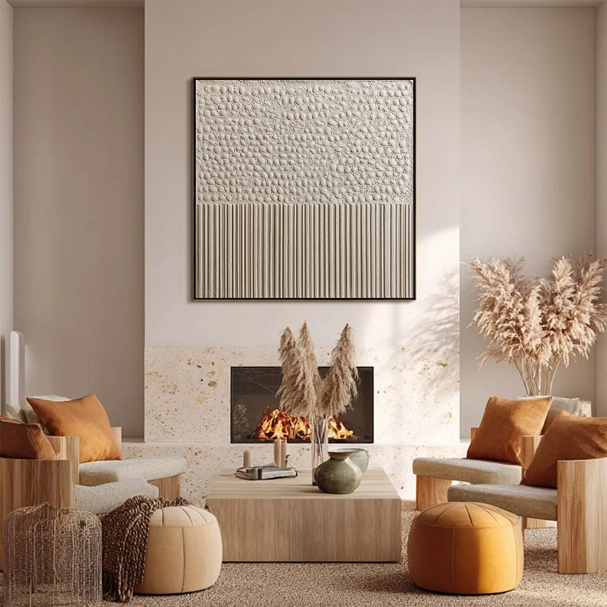 ZENITH: Textured Wabi-Sabi Minimalist Abstract Wall Art - Image 4